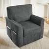 CAVINAS Chenille Barrel Swivel Accent Chair with High Backrest and Side Pockets,Modern Swivel Living Room Chairs,Reading Chairs for Living Room - 4 of 4
