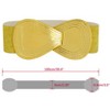 INSPIRE CHIC Women's Interlock 8-shaped Buckle Elastic Faux Leather Stretch Waist Belt 2 Pcs - 3 of 4