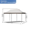 VisioGear 10'*20' Canopy Tent, Party Tent with 4 Sidewalls, 3 Height Adjustable, Outdoor Canopy Tent for Weddings, Khaki, 240"*120"*132" - 3 of 4