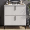 Akoasm 30 in. W Bathroom Vanity with Ceramic Sink and Full-Extension Drawers-White - 3 of 4