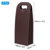Unique Bargains Foldable Reusable Leather Wine Gift Bags for Picnic Party 2 Pcs - 2 of 3