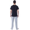 Jaws Mens' Classic Film Movie Title Logo Distressed Sleep Pajama Set Multicolored - 4 of 4