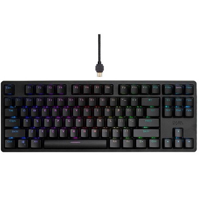 Monoprice Collider TKL Gaming Keyboard - Cherry MX (Speed Silver), RGB Backlit, USB C, Programmable Macros, Full N‑Key Rollover, Mechanical Switches,