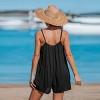 Women's Black Breezy Beach Romper - Cupshe - 4 of 4