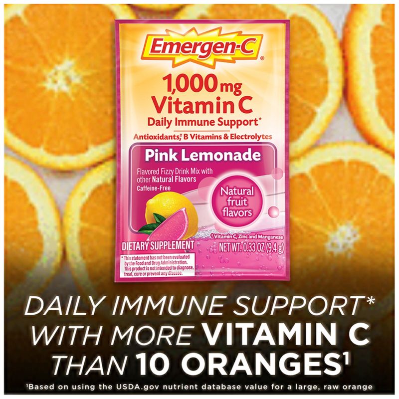 Emergen-C Vitamin C Drink Mix - Pink Lemonade - 0.33oz/30pk, 5 of 10