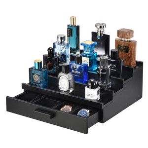 Unique Bargains Wood Velvet Lining Hidden Compartment Perfume Display Organizer - 1 of 4