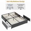 Bed Frame, Platform Bed Frame, Fabric Upholstered with 4 Storage Drawers, No Box Spring Needed, Wooden Slats Support - 3 of 4
