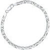 Steeltime unisex sterling silver mariner link chain bracelet. Color Options: Silver, Gold - 2 of 3