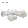 Oversized 160" Cloud Modular Sectional Sofa with Storage Ottomans, 6seaters Convertible Couch Deep Seat Couches for Living Room 6seaters - 3 of 4