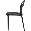 ADILE Modern Bentwood Design Stackable Dining Chair Set of 2，Black - 3 of 4
