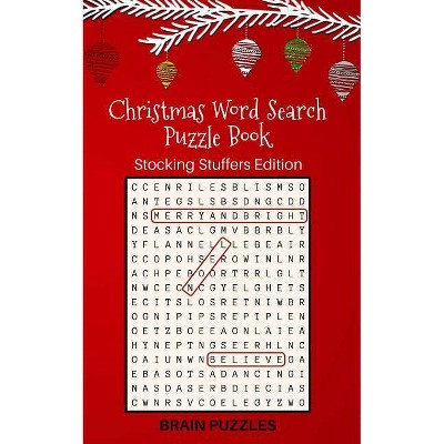 Christmas Word Search Puzzle Book - by  Brain Puzzles (Paperback)