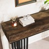 HDZNVF 55 in Industrial Console Table, Extra Long Entryway Hallway Sofa Foyer Table with Thick Top & Sturdy Metal Frame - 2 of 4