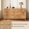 Fluted 6 Drawers Dresser with Faux Marble Top, Modern Curved Profile Design TV Stand for TVs Up to 55" - 4 of 4