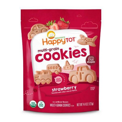 Happy Baby, Happy Family HappyTot Transportation Baby Cookies - Strawberry - 4.4oz