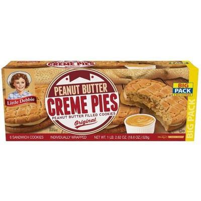 Little Debbie Peanut Butter Creme Pie - 6ct/18.6oz