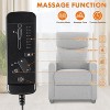 Aukfa Massage Recliner,Adjustable home theater chair with lumbar support, padded fabric seat/backrest, modern gray design for living rooms - 4 of 4
