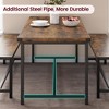 Kitchen Table with Benches, Rectangular Dining Room Table Set for 4, 3 Piece Set for Small Space - 3 of 4
