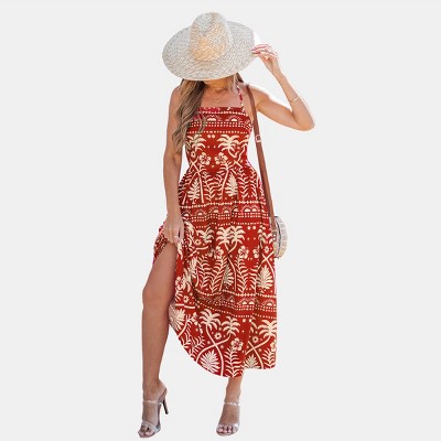 Women's Feel the Heat Tropical Maxi Dress - Cupshe