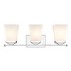 Darcy Collection 3-Bulb Bathroom Light Fixture - Dimmable, Damp Rated, Opal Glass Shades - 3 of 4