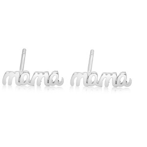 Benevolence LA Mama Stud Earrings 14K Gold Mama Jewelry Designed in California  - 1 of 4