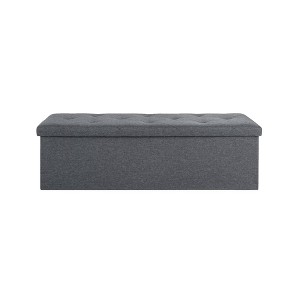 FURNIinspire Ottomans And Benches Folding Storage, End of Bed Bench, Storage Chest, 47 Inches for Living Room, Bedroom, Grey, 47.24"*14.96"*14.96" - 1 of 4