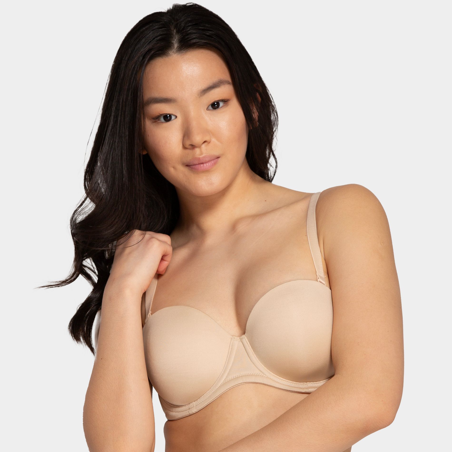 Smart&Sexy Women's Full Support Light Lined Strapless Bra In the Buff 36A