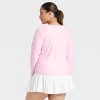 Women's Ribbed Side-Cinch Long Sleeve Top - All In Motion™ - 2 of 3