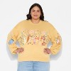 Women's Winnie Fleece Graphic Pullover Sweatshirt - Mustard Yellow - 2 of 3