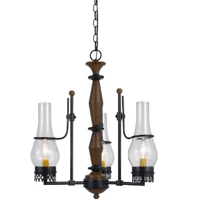 Cal Lighting FX-3564/3 Americana Three Light Chandelier from Trenton Collection in Bronze/Dark Finish, 21.00 inches, Brown, 21x21x23