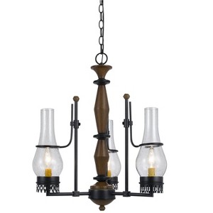 Cal Lighting FX-3564/3 Americana Three Light Chandelier from Trenton Collection in Bronze/Dark Finish, 21.00 inches, Brown, 21x21x23 - 1 of 1