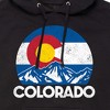 Men's - Instant Message - Retro Colorado Flag Mountains Graphic Fleece Pullover Hoodie - 2 of 4