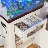 ELJGET 10-15 Gallon Fish Tank Stand with Power Outlets & USB, Storage Cabinet & Drawer, 198LBS Capacity, Farmhouse Style for Aquariums, Beige - 4 of 4