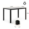 Okak Modern Style Dining Chairs Set of 4, Comfortable PU Leather Upholstery Kitchen Side Chairs with Silver Chrome Plated for Dining Table - 3 of 4