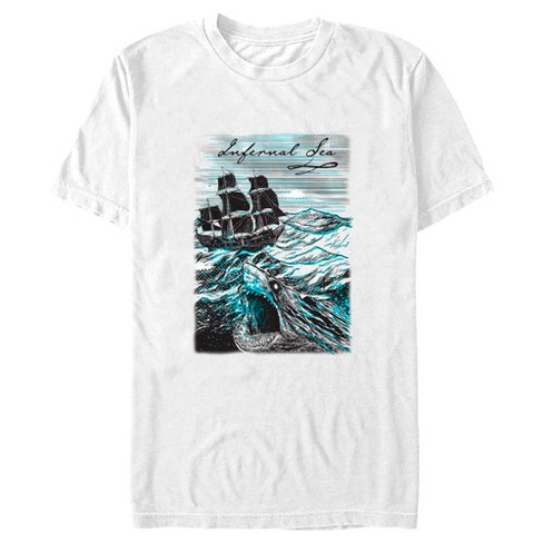 Men's Pirates of the Caribbean: Curse of the Black Pearl Infernal Sea  T-Shirt - White - 2X Large