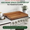 Heavy Duty 20" Acacia Wood Cutting Boards for Kitchen, Extra Large Wood Cutting Board w/ Deep Juice Groove and Side Handle - 2 of 4