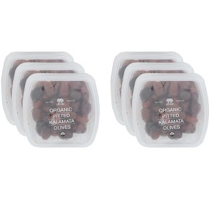 Divina Pitted Organic Kalamata Olives - Case of 6 - 6 oz - 1 of 2