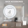 LED Bathroom Mirror Round Mirror With Light Toilet Mirror With Adjustable LED Color Temperatures,Anti-Fog,Wall Mounted Makeup Mirror-The Pop Home - 4 of 4