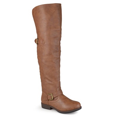 Journee Collection Womens Kane Stacked Heel Over The Knee Boots