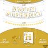 KatchOn, Sage Green Birthday Decorations - Huge Pack of 57 | Happy Birthday Banner, Pom Poms, Paper tassel |Green and Gold Birthday Decorations - 3 of 4
