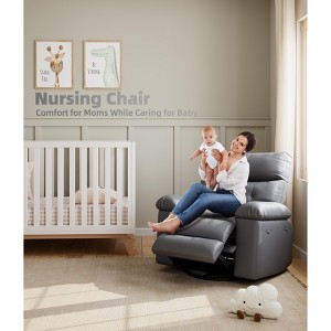 coucheta Manual Recliner Sofa Massage Recliner PU Recliner Sofa Comfortable Adjustable Recliner for Living Room with Massage Function - 1 of 4