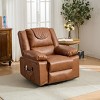 Heated Massage Power Lift Recliner Chair for Seniors,39"W PU Remote Control Sofa with Side Pockets for Living Room-Baofuwish - 2 of 4