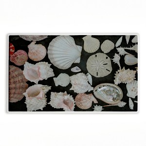 Stupell Industries Summer Shells Display Printed Plush Bath Mat And Bath Rug, Design By Amy Carroll, 18"X30" - 1 of 4