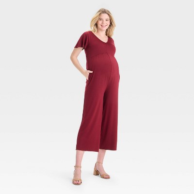 Flutter Short Sleeve Maternity Jumpsuit - Isabel Maternity by Ingrid & Isabel™