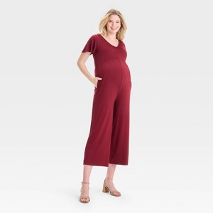 Flutter Short Sleeve Maternity Jumpsuit - Isabel Maternity by Ingrid & Isabel™ - 1 of 3