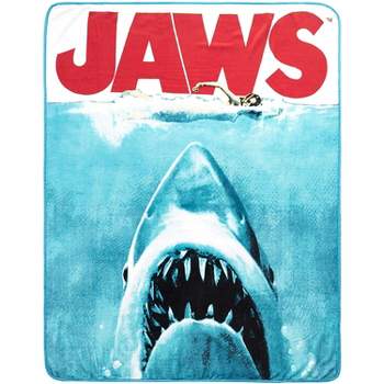 Silver Buffalo JAWS Movie Poster 50x60 Inch Micro-Plush Throw Blanket