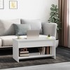 vidaXL Coffee Table White 40.2"x19.7"x20.7" Engineered Wood - 3 of 4