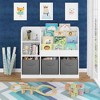 MAYEERTY Bookcase and Nookshelf Multifunctional Bookcase with 3 Collapsible Fabric Drawers, Toy Storage Organizer for Bedroom - 2 of 4