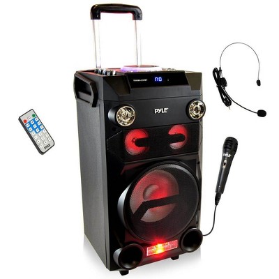 Pyle PA Loudspeaker Portable Bluetooth Karaoke Speaker System w/ Wireless Mic