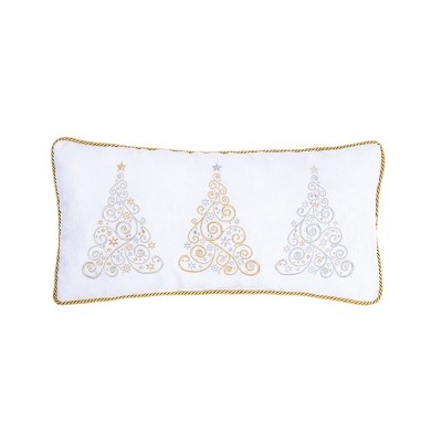 C&F Home 12" x 24" Holiday Glam Embroidered Christmas Holiday Throw Pillow