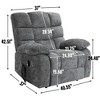 Dual Motor Infinite Position Large Power Lift Recliner Chair with Heat, 8-Point Massage, and Medium-Firm Heavy-Duty Design - 3 of 4